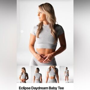 NVGTN Eclipse Daydream Baby Tee - Light Gray